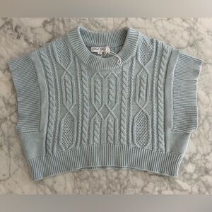 NWOT🩵 United We Chic Top from Lane 201 Boutique. Size Small. Blue. Sweater/Crop